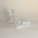 Bougeoirs en cristal | Strié · Lot de 2