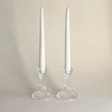 Bougeoirs en cristal | Strié · Lot de 2
