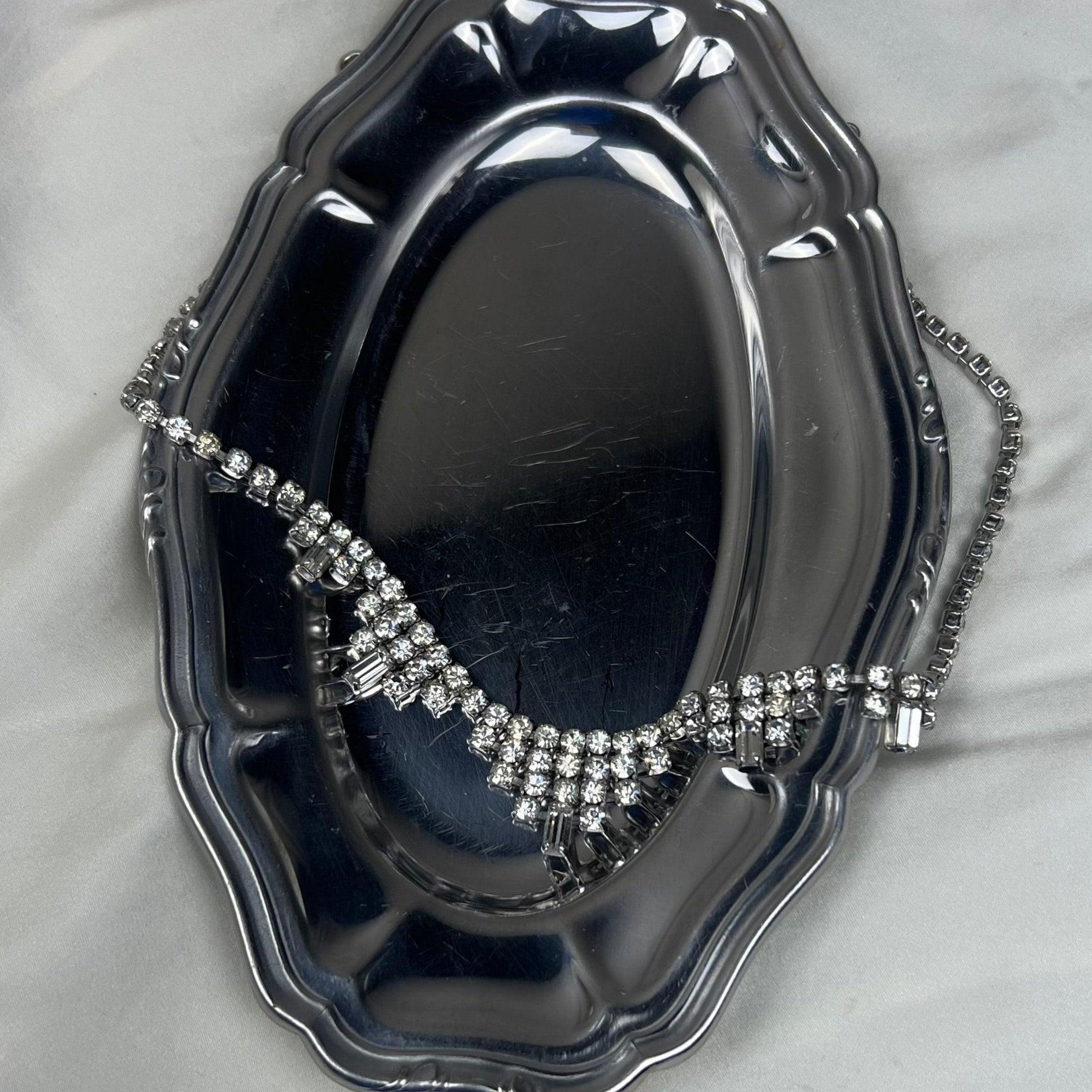 RHINESTONE SHORT NECKLACE I Vintage - L'Officina General Store