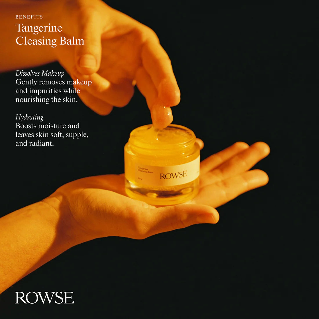 Rowse Tangerine Cleansing Balm | Oil-to-Milk · 50ml
