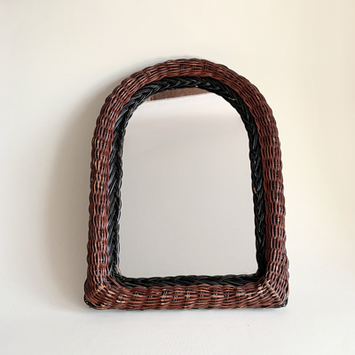 Rattan Arch Mirror | Dual-Tone · 34 × 46 cm — L'Officina General Store