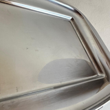 Silver Chrome Rectangle Serving Tray – Vintage Metal Tableware