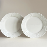 Pre-Loved Rosenthal Sanssouci dessert plates in ivory ceramic, 21 cm pair, 2000s, L'Officina