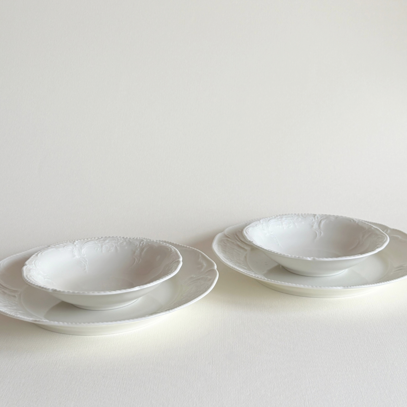 Set of 2 ivory Rosenthal Sanssouci porcelain bowls, Pre-Loved German ceramic, L'Officina