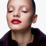 ROWSE Shimmer Eyeshadow Petal applied — featherlight shimmer on the lid, long-lasting and non-greasy