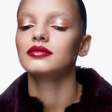 ROWSE Shimmer Eyeshadow Petal applied — featherlight shimmer on the lid, long-lasting and non-greasy