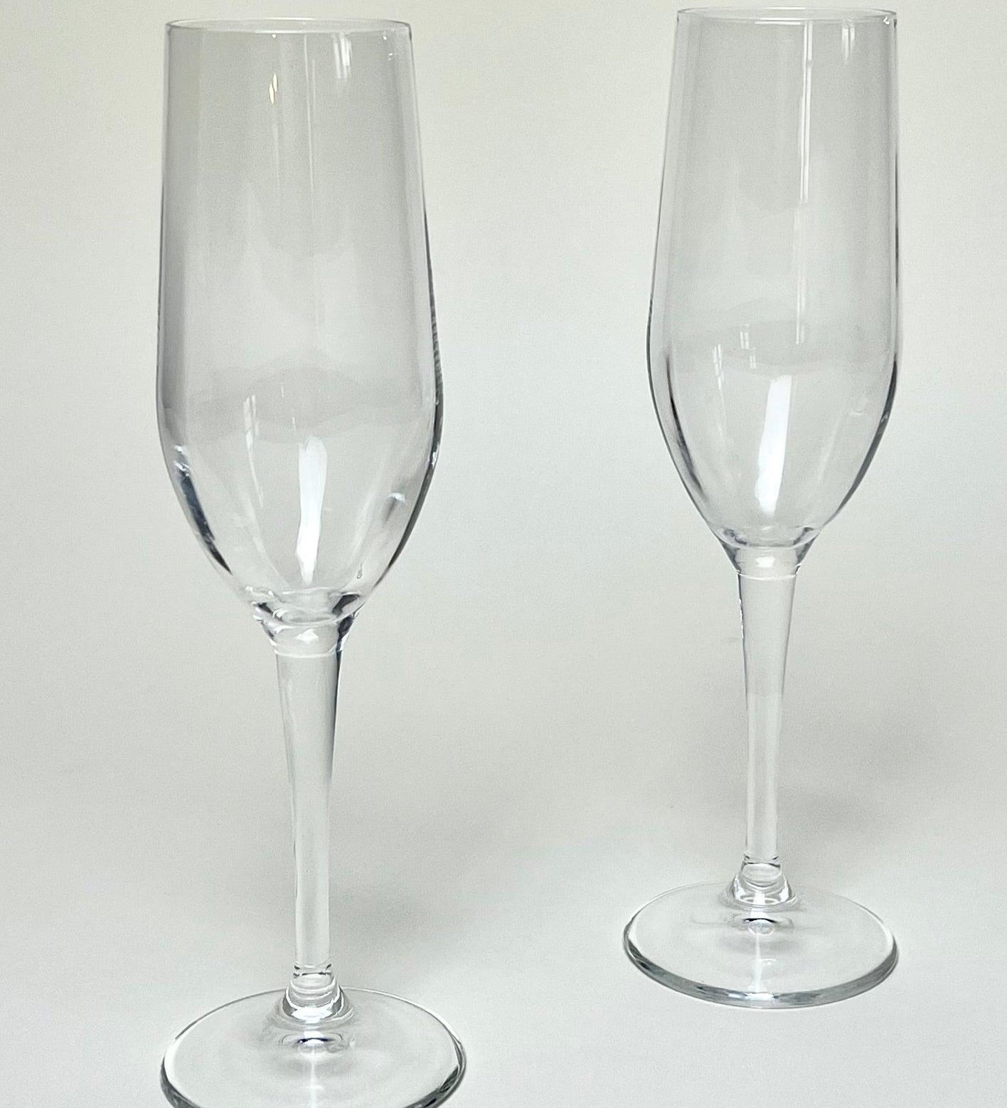 CHAMPAGNE FLUTES I Soft stripe detail I Set of 2 - L'Officina General Store