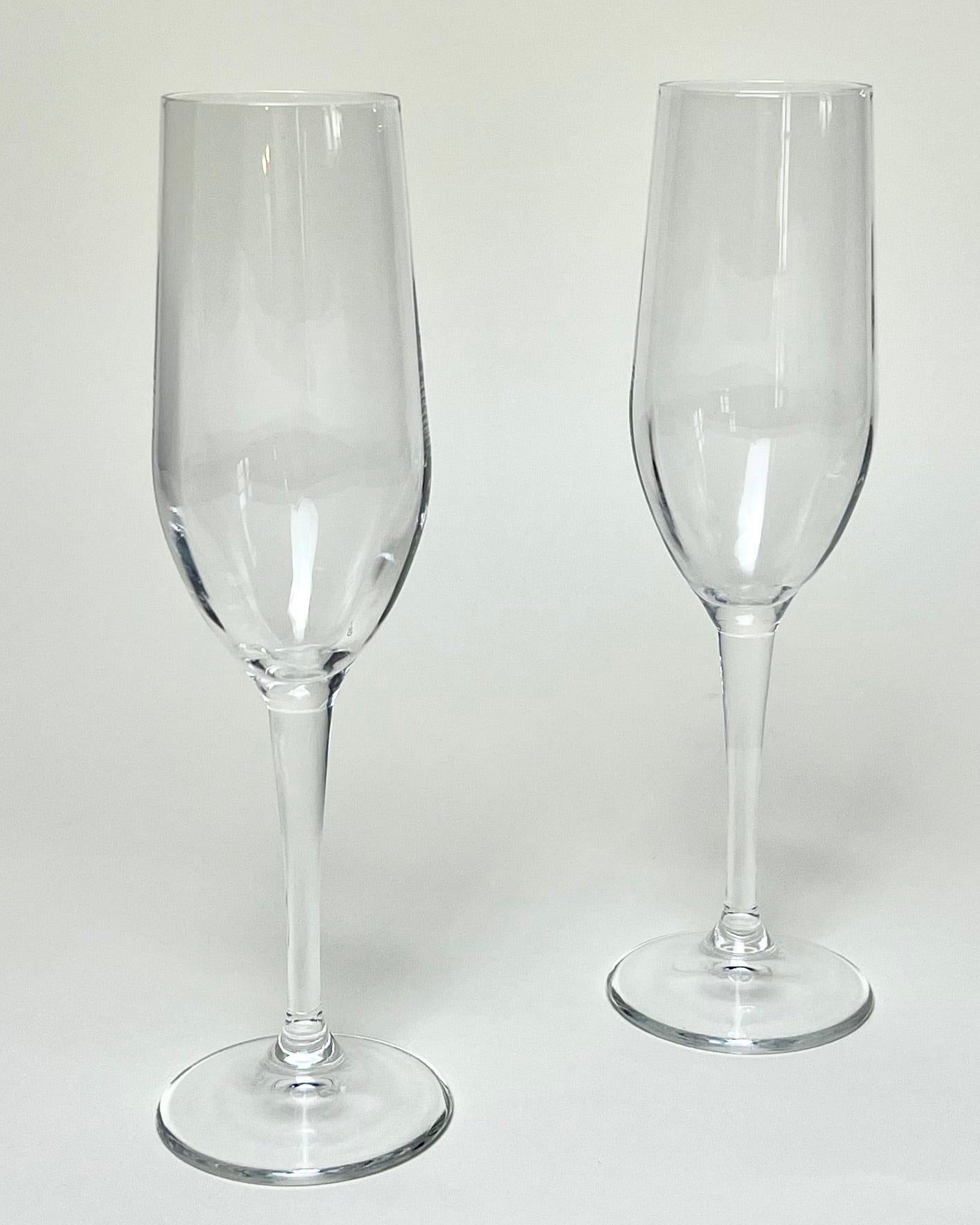 CHAMPAGNE FLUTES I Soft stripe detail I Set of 2 - L'Officina General Store