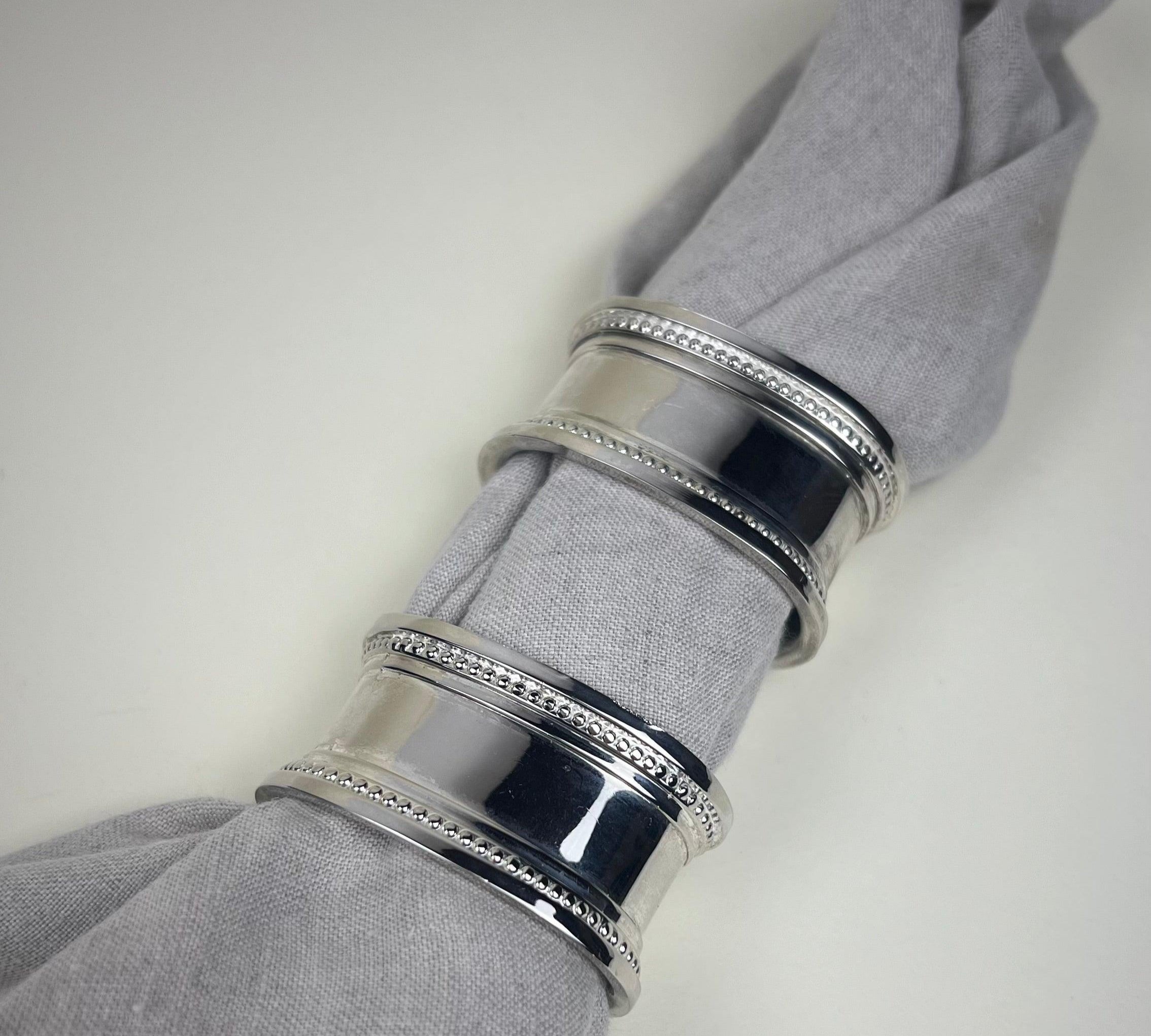 SET OF 2 | SILVER NAPKIN RINGS - L'Officina General Store