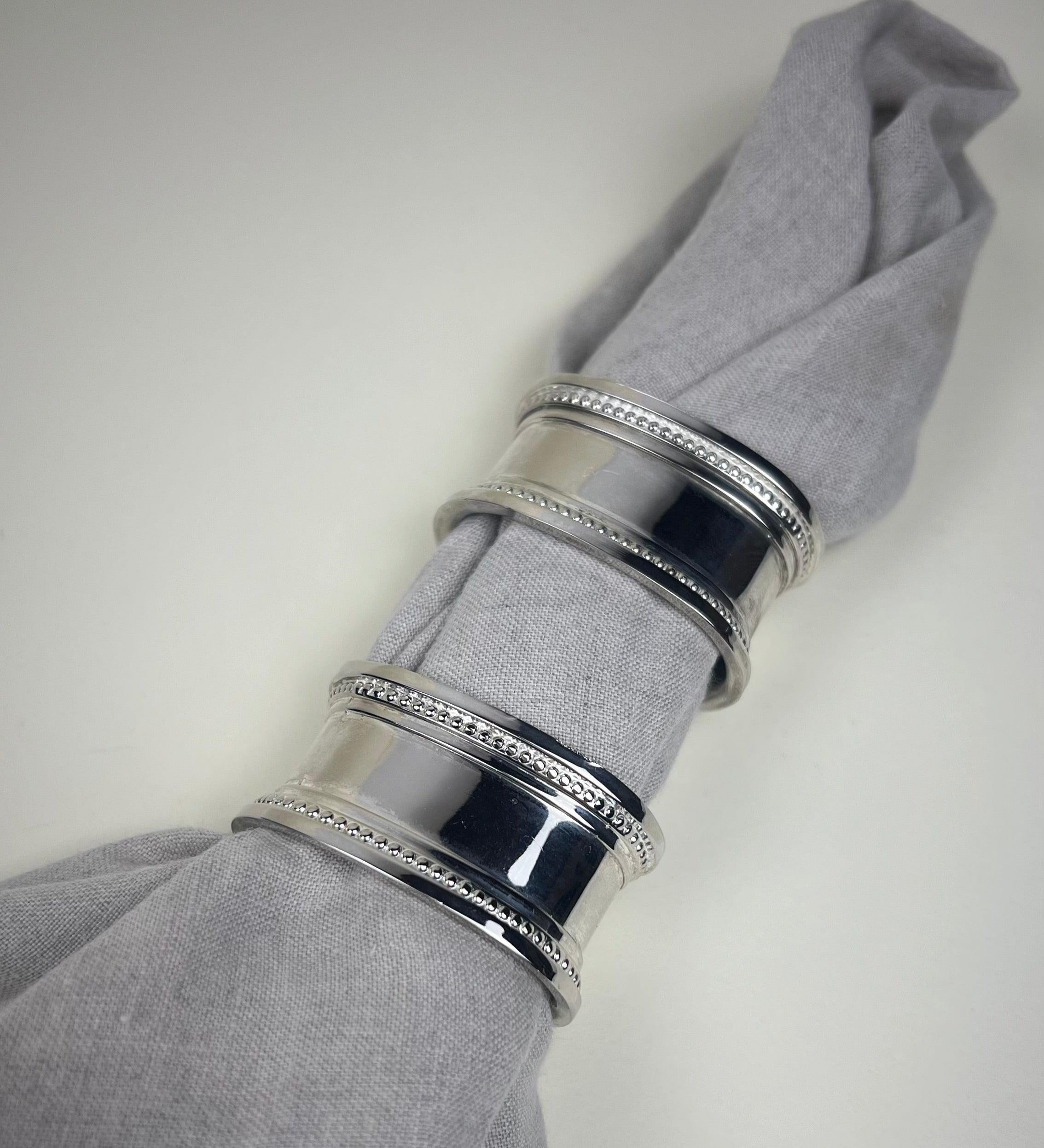 SET OF 2 | SILVER NAPKIN RINGS - L'Officina General Store