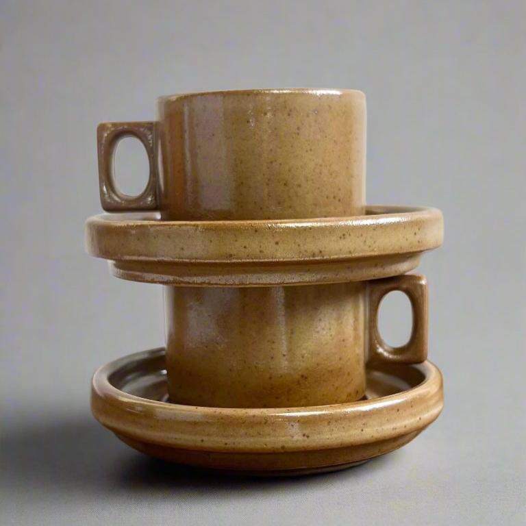 SET OF 2 I STONEWARE ESPRESSO CUPS I Brenne
