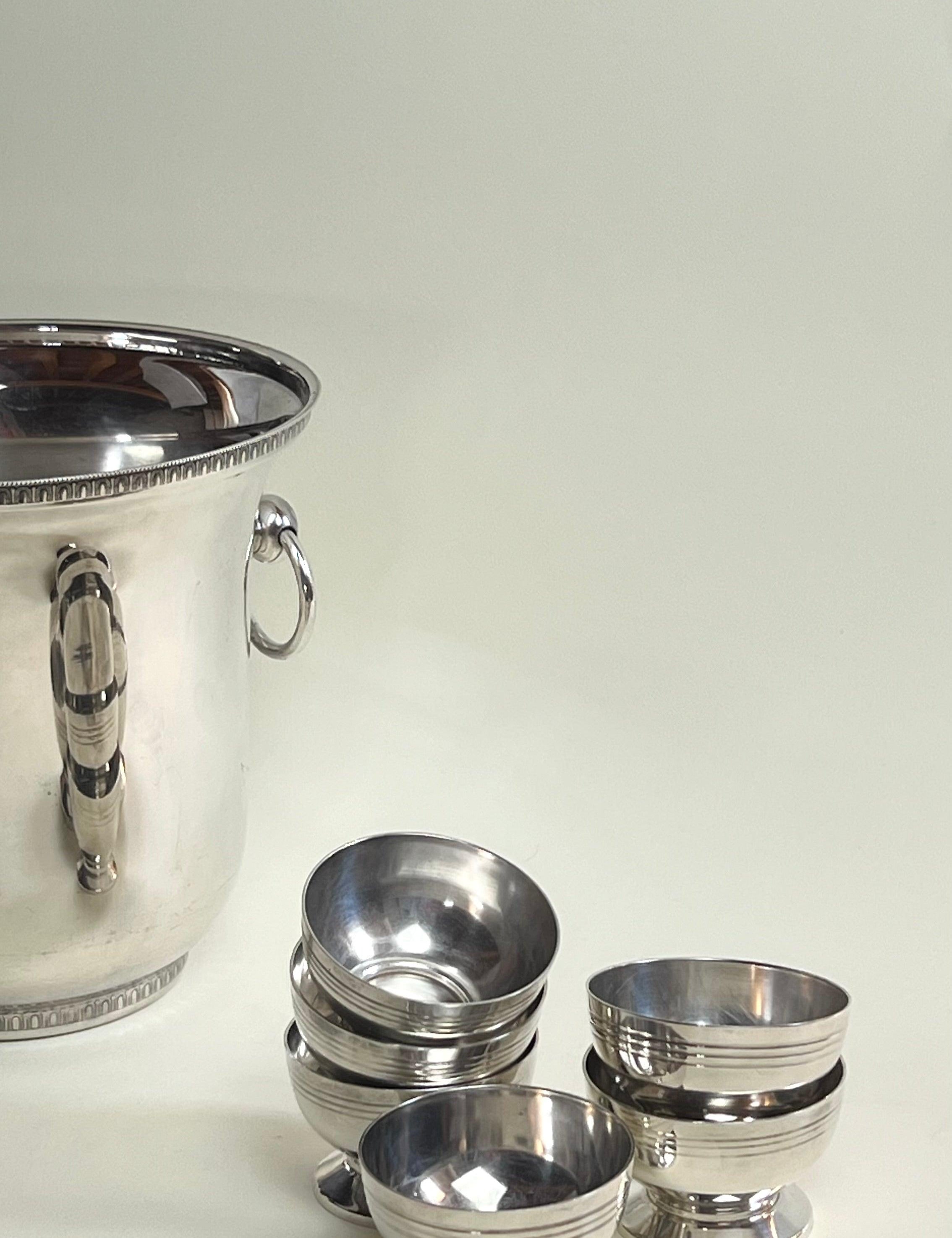 SET OF 6 I SILVER ICE CREAM CUPS - L'Officina General Store
