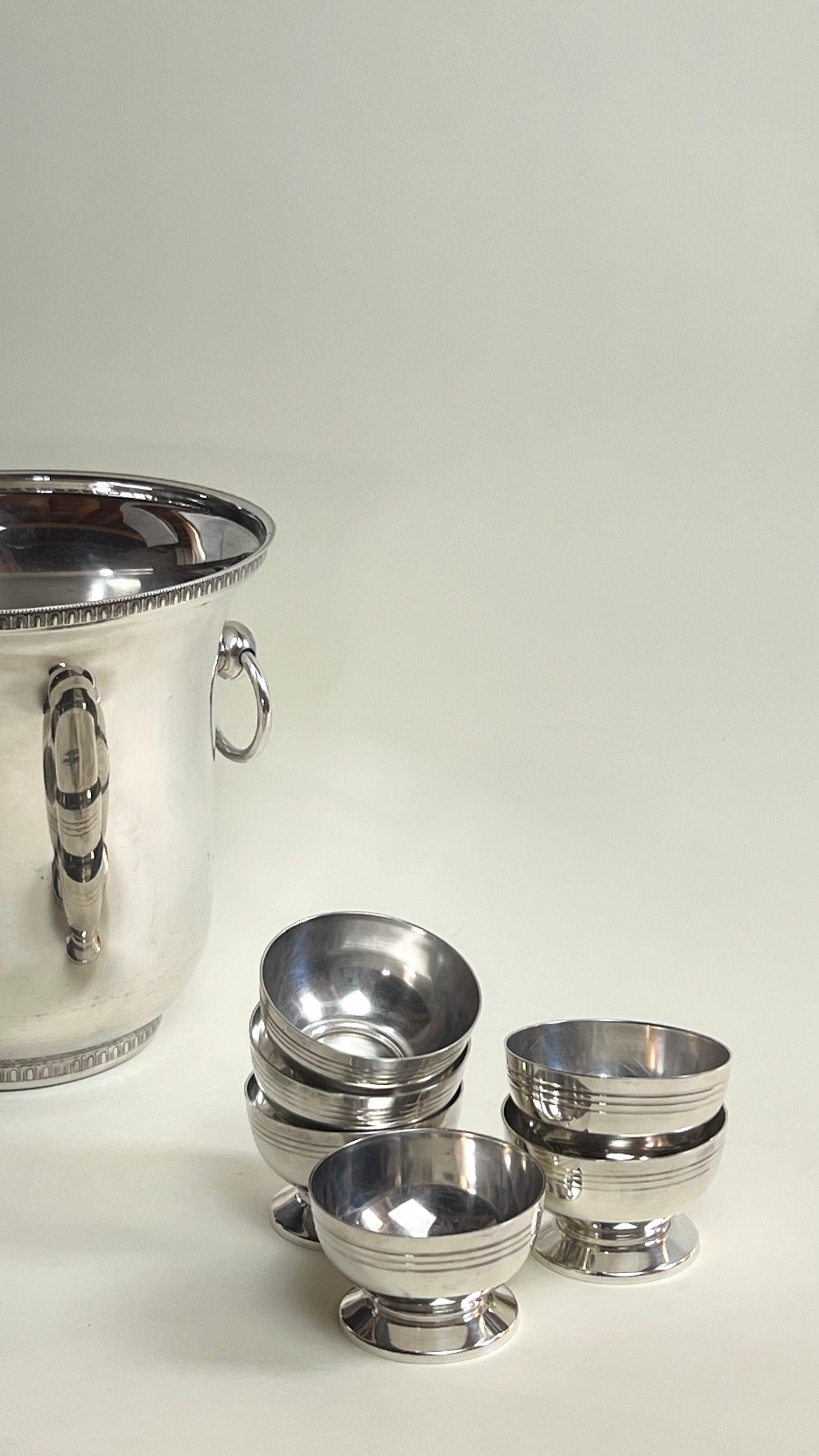SET OF 6 I SILVER ICE CREAM CUPS - L'Officina General Store