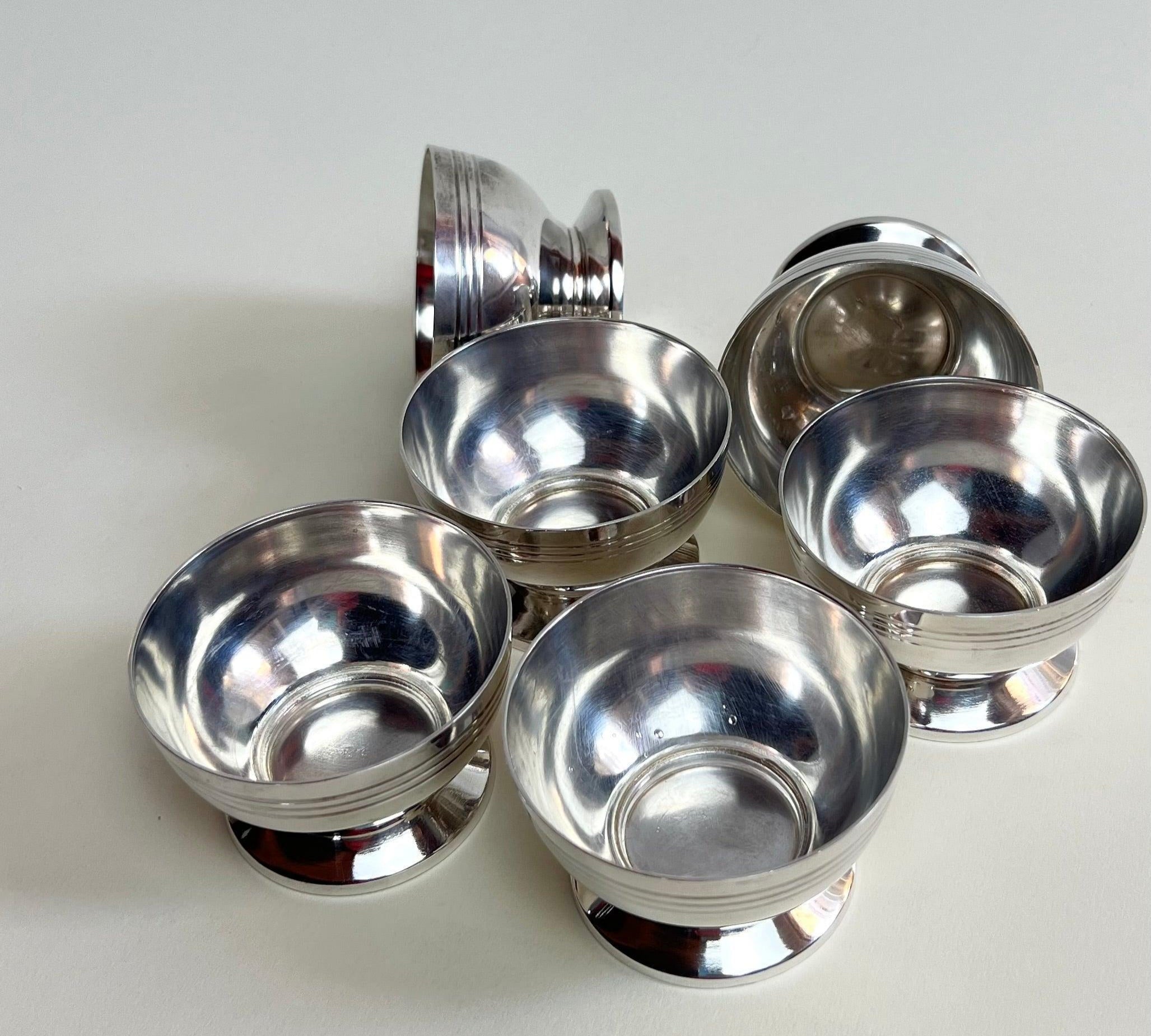 SET OF 6 I SILVER ICE CREAM CUPS - L'Officina General Store