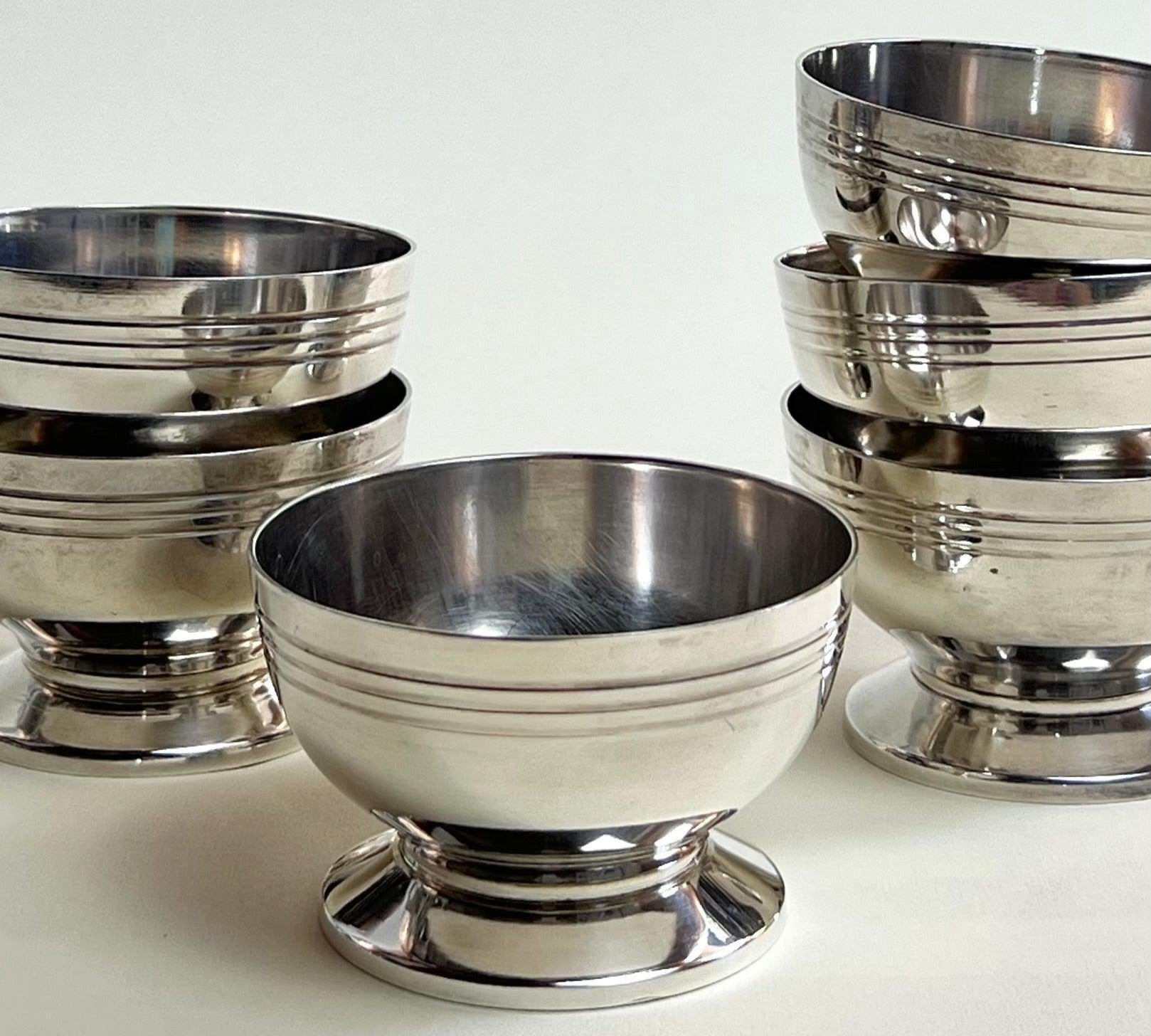 SET OF 6 I SILVER ICE CREAM CUPS - L'Officina General Store