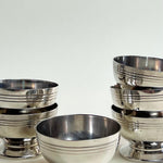 SET OF 6 I SILVER ICE CREAM CUPS - L'Officina General Store