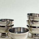 SET OF 6 I SILVER ICE CREAM CUPS - L'Officina General Store