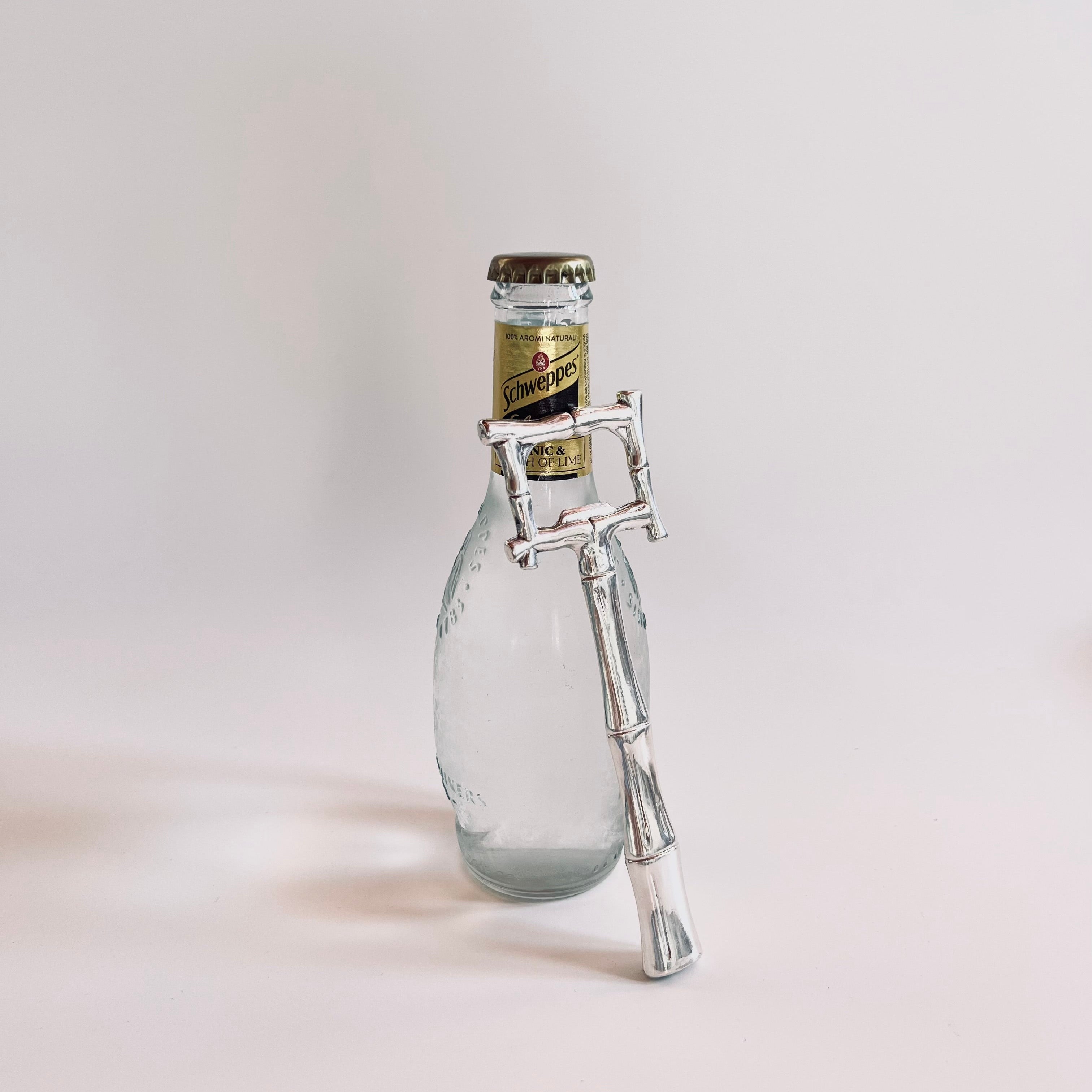 Silver plated Bamboo bottle opener - Italian Vintage - L'Officina General Store