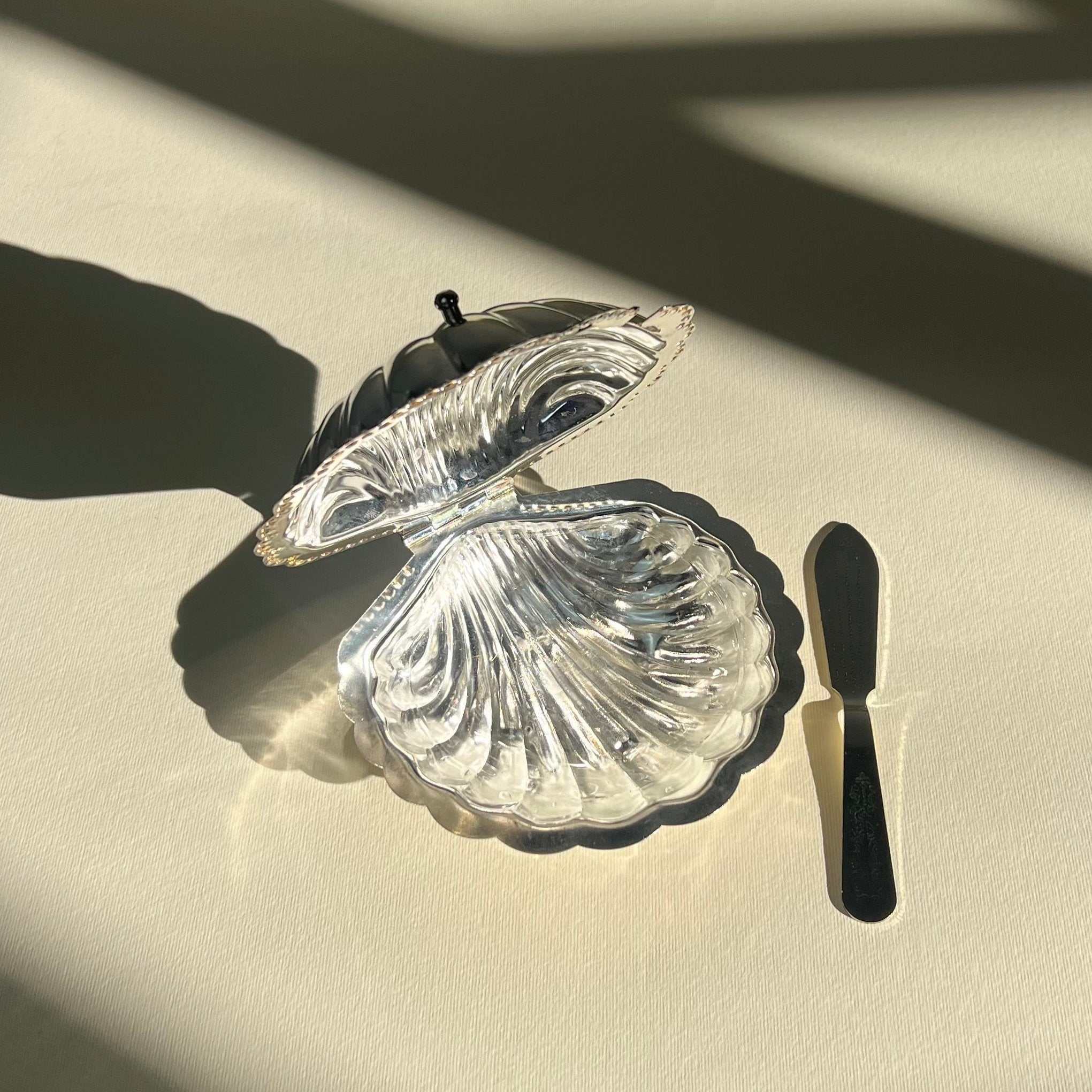Shell Silver Plated Caviar or Butter Dish - L'Officina General Store