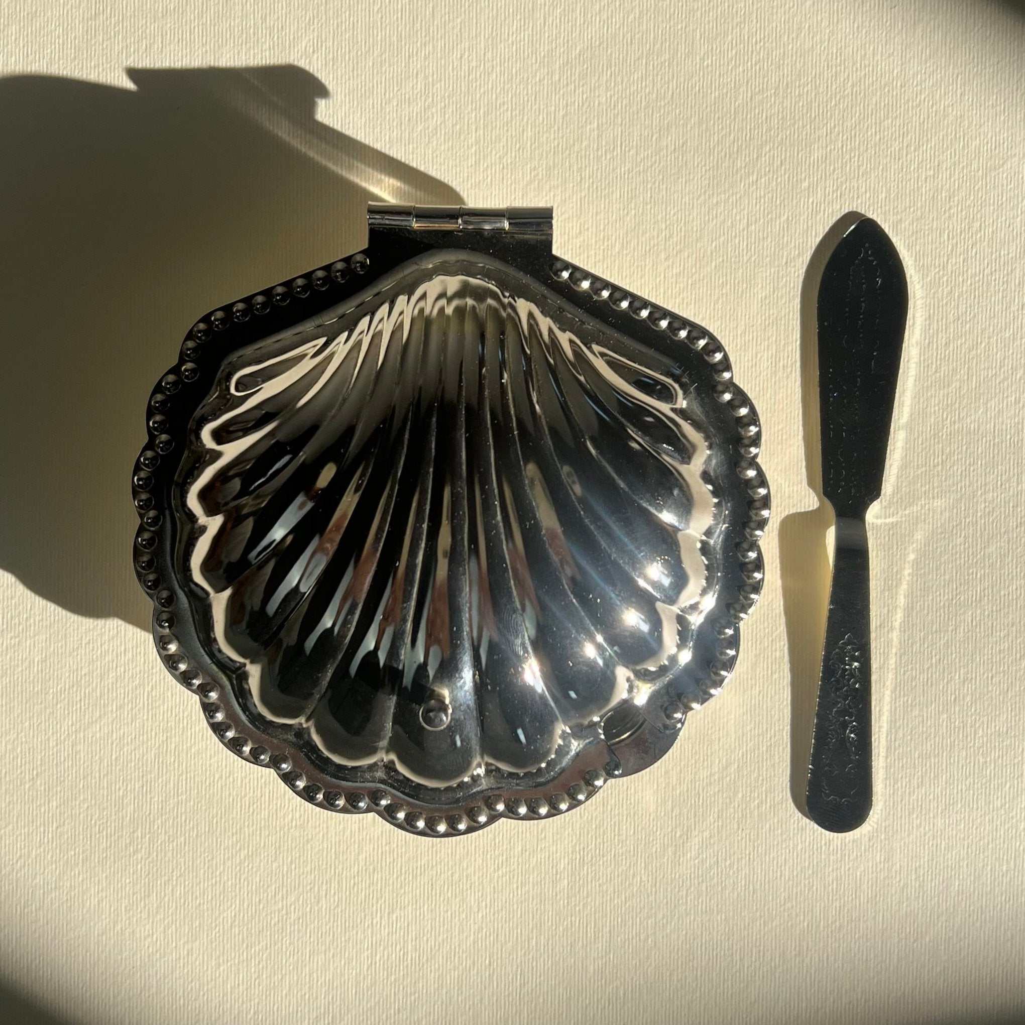 Shell Silver Plated Caviar or Butter Dish - L'Officina General Store