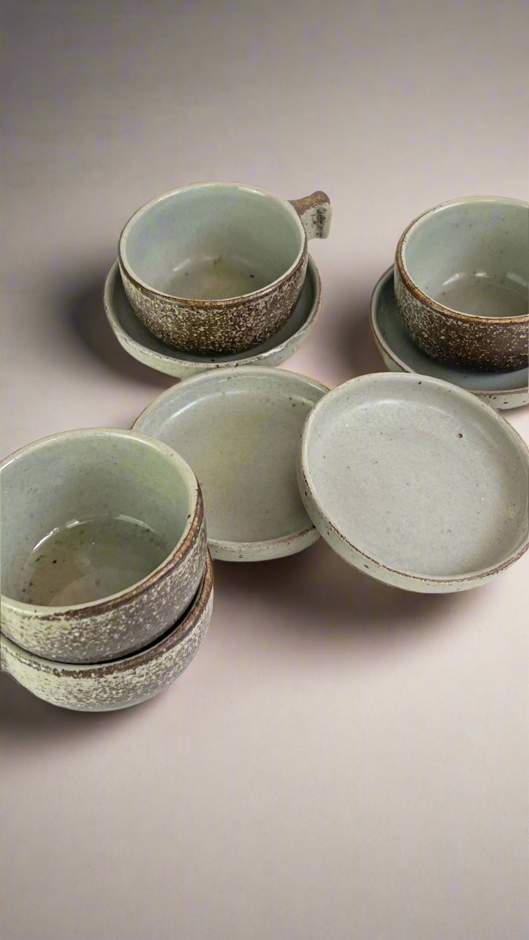 STONEWARE TEA CUPS