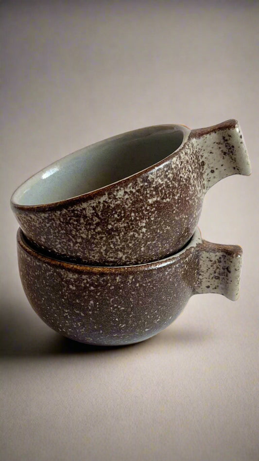 STONEWARE TEA CUPS