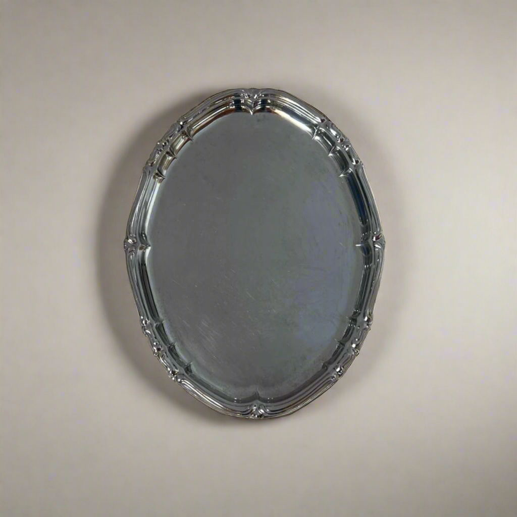 Scallopped Metal Serving tray L'Officina General Store