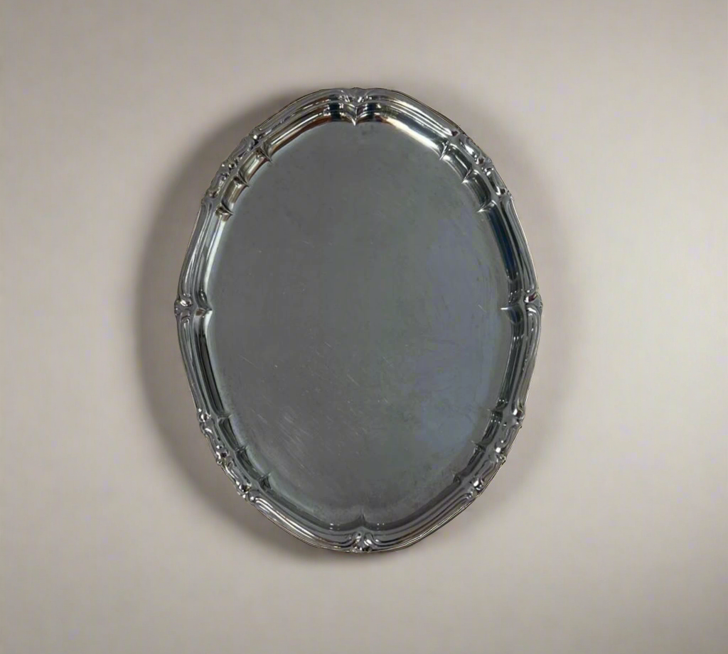 Scallopped Metal Serving tray L'Officina General Store