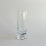 Hand-blown champagne flutes with Joe Colombo style curves