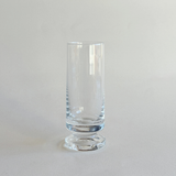 Hand-blown champagne flutes with Joe Colombo style curves