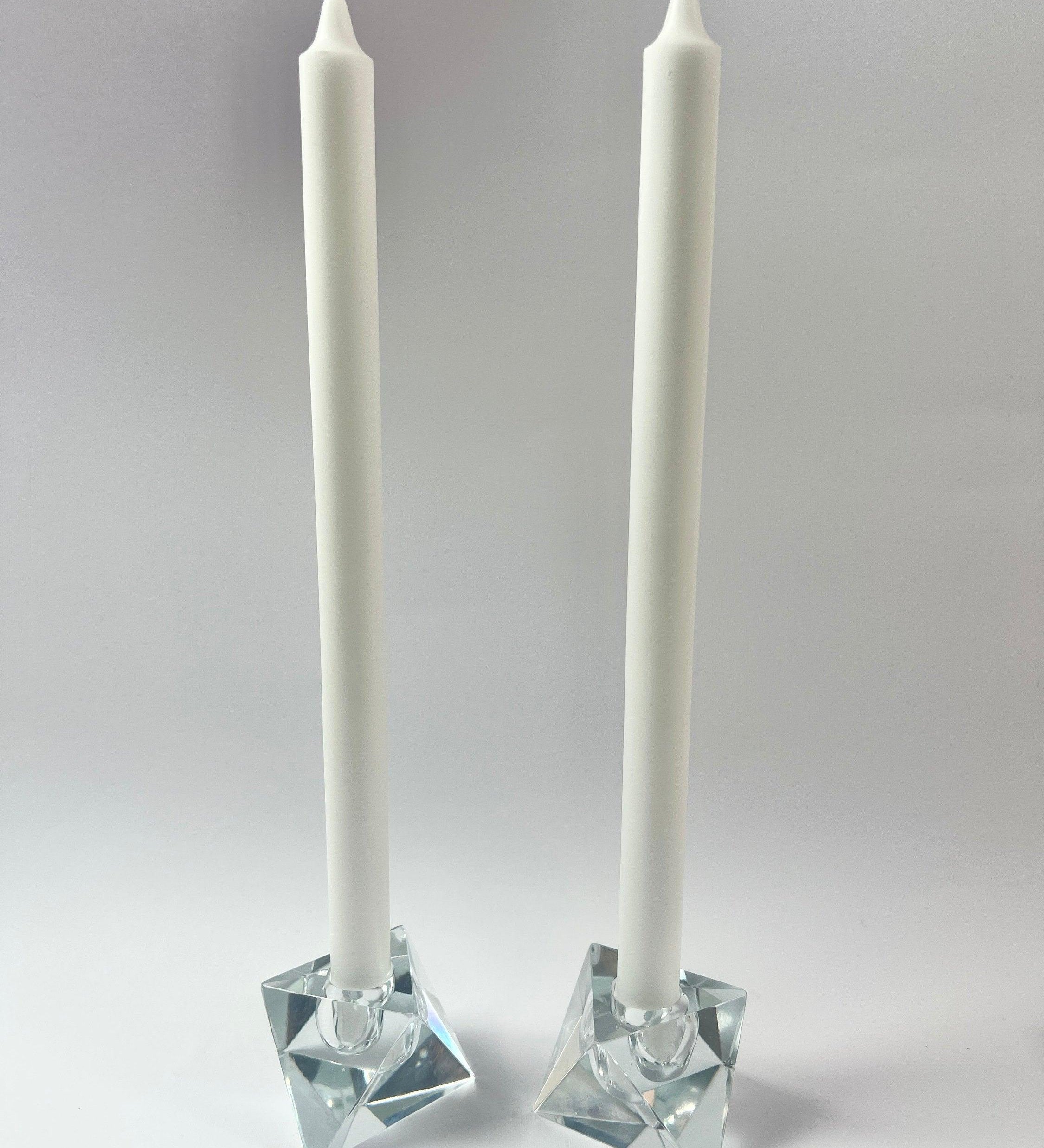 SET OF 2 I CRYSTAL PRISM CANDLE HOLDER - L'Officina General Store