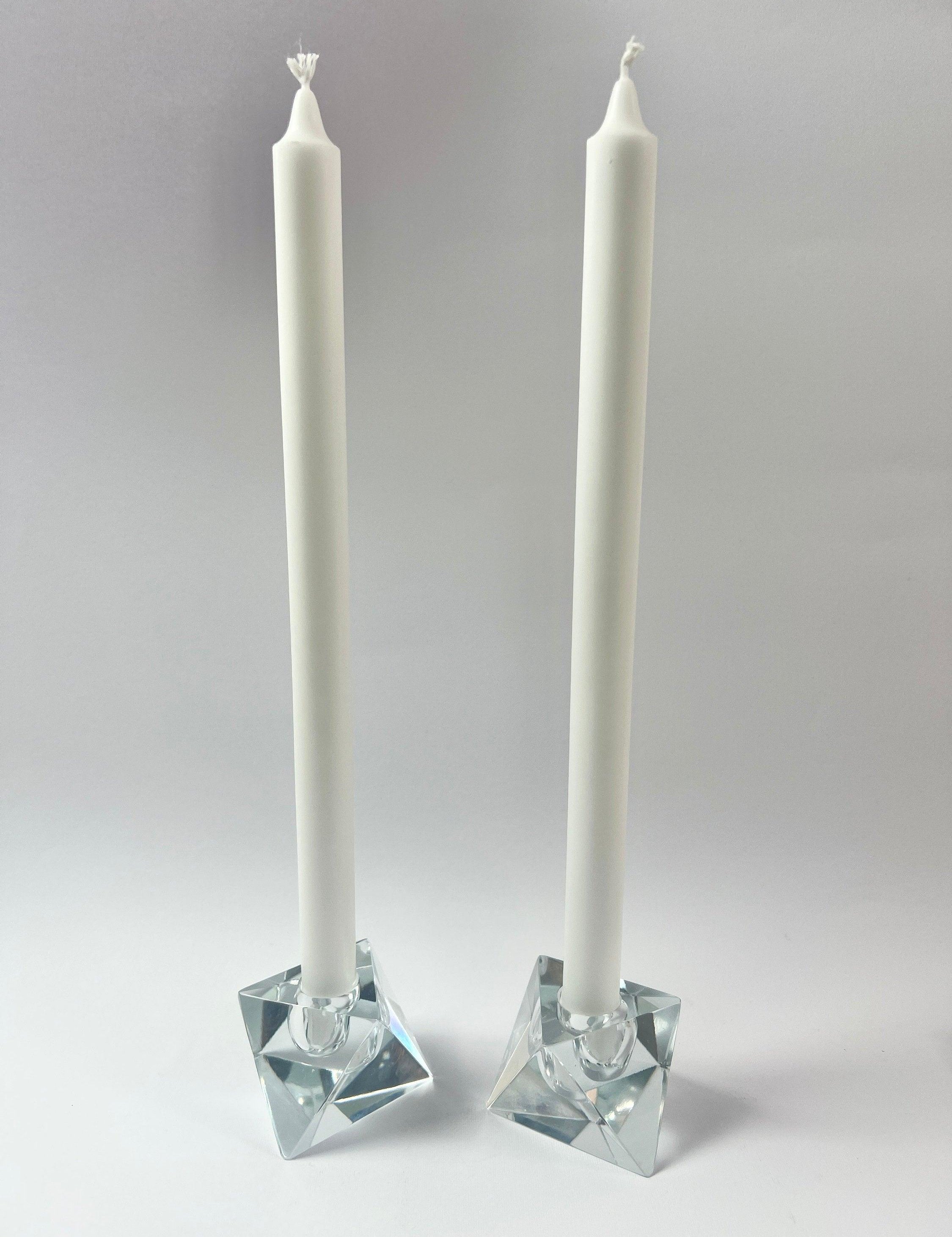 SET OF 2 I CRYSTAL PRISM CANDLE HOLDER - L'Officina General Store