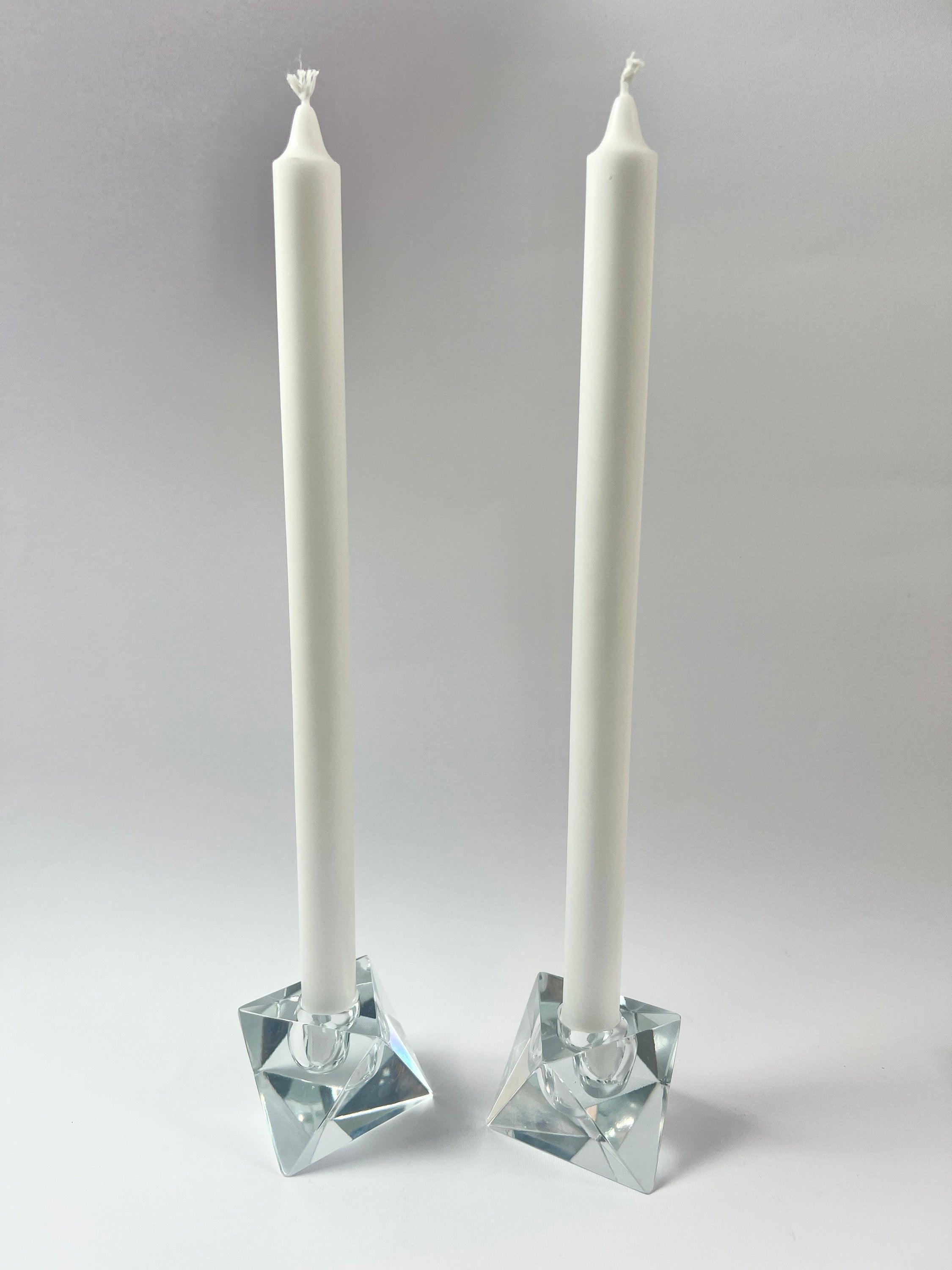 SET OF 2 I CRYSTAL PRISM CANDLE HOLDER - L'Officina General Store