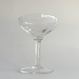 Set of 2 Hand-Blown Champagne Coupes with Soft Petal Detailing