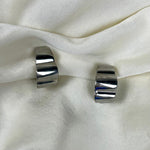 Modern Silver Abstract clip earrings - L'Officina General Store