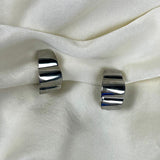 Modern Silver Abstract clip earrings - L'Officina General Store
