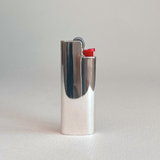 Silver Sterling 925 bic lighter case - made in tuscany 