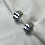 Modern Silver Abstract clip earrings - L'Officina General Store