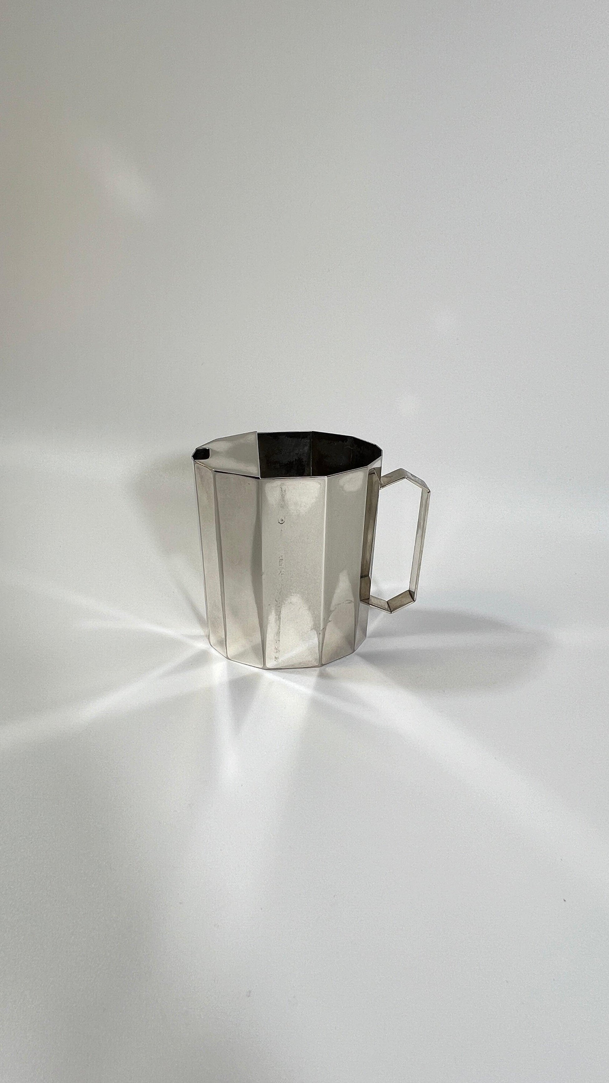 Silver plated Jug by R.Sordini geometrical