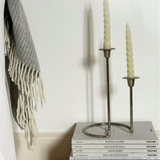 Silver Mid century candle holder