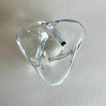 Saint-Louis French crystal ashtray with original label