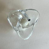 Saint-Louis French crystal ashtray with original label