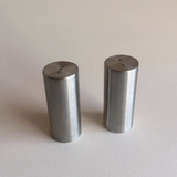 Brushed Metal Salt Pepper shakers I Set of 2