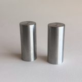Brushed Metal Salt Pepper shakers I Set of 2