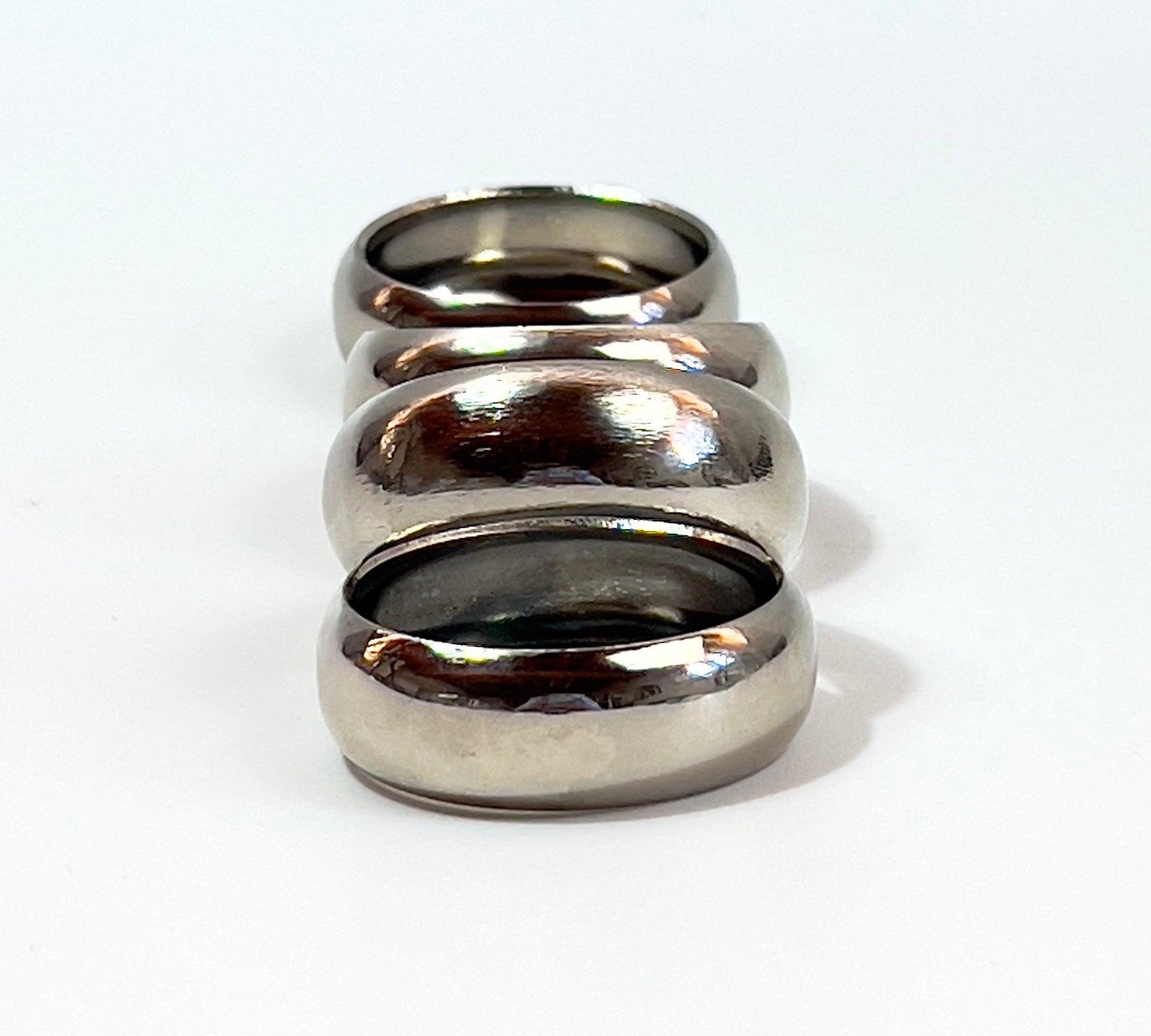 SET OF 4 | STAINLESS STEL NAPKIN RINGS - L'Officina General Store