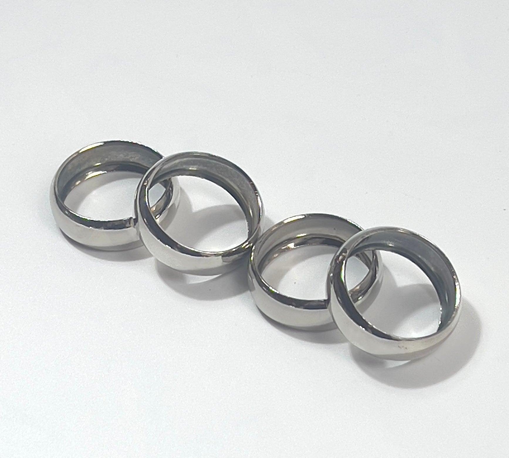 SET OF 4 | STAINLESS STEL NAPKIN RINGS - L'Officina General Store