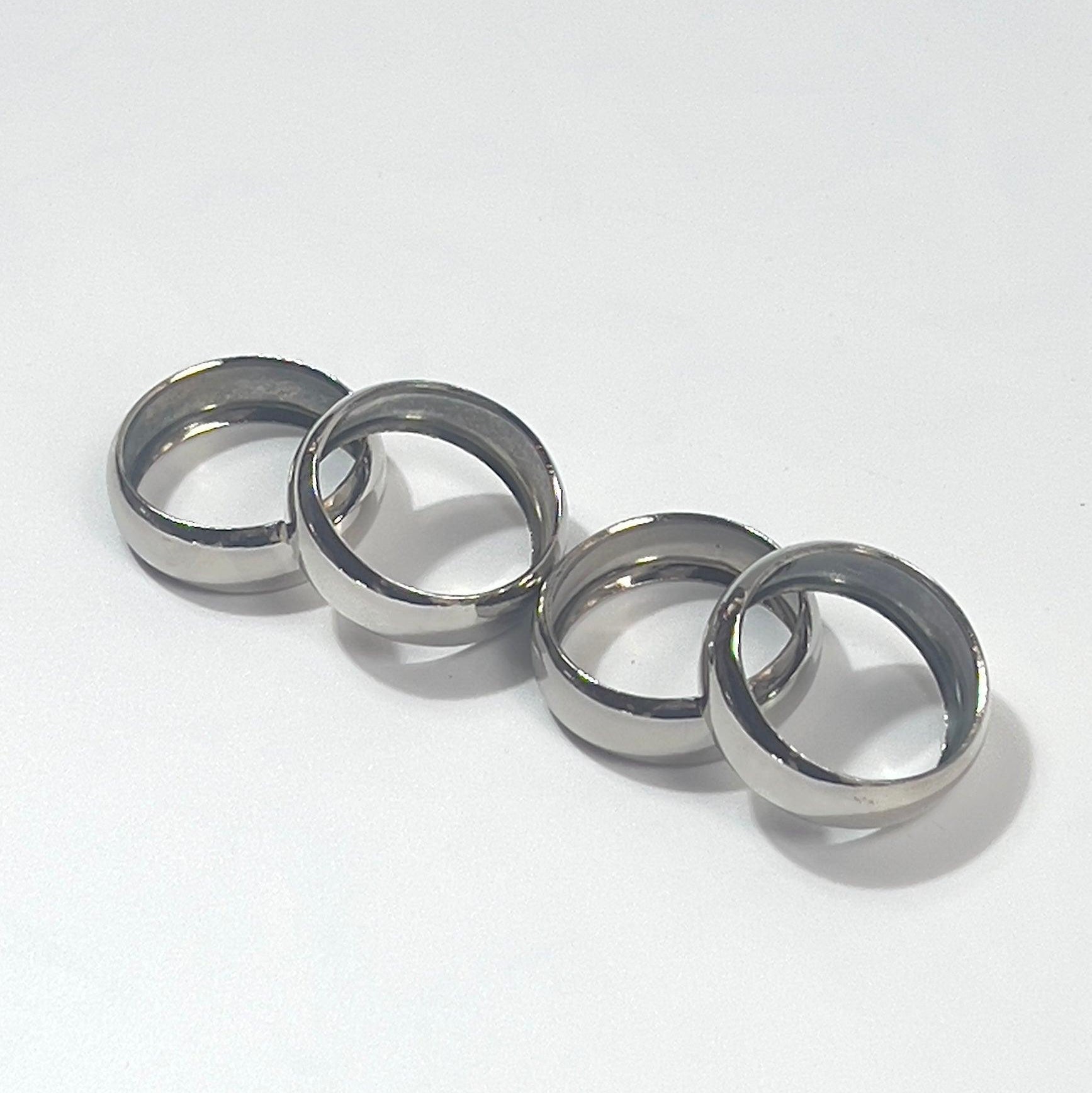 SET OF 4 | STAINLESS STEL NAPKIN RINGS - L'Officina General Store