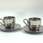 STAINLESS STEEL ESPRESSO CUPS & SAUCER I Farcal - L'Officina General Store