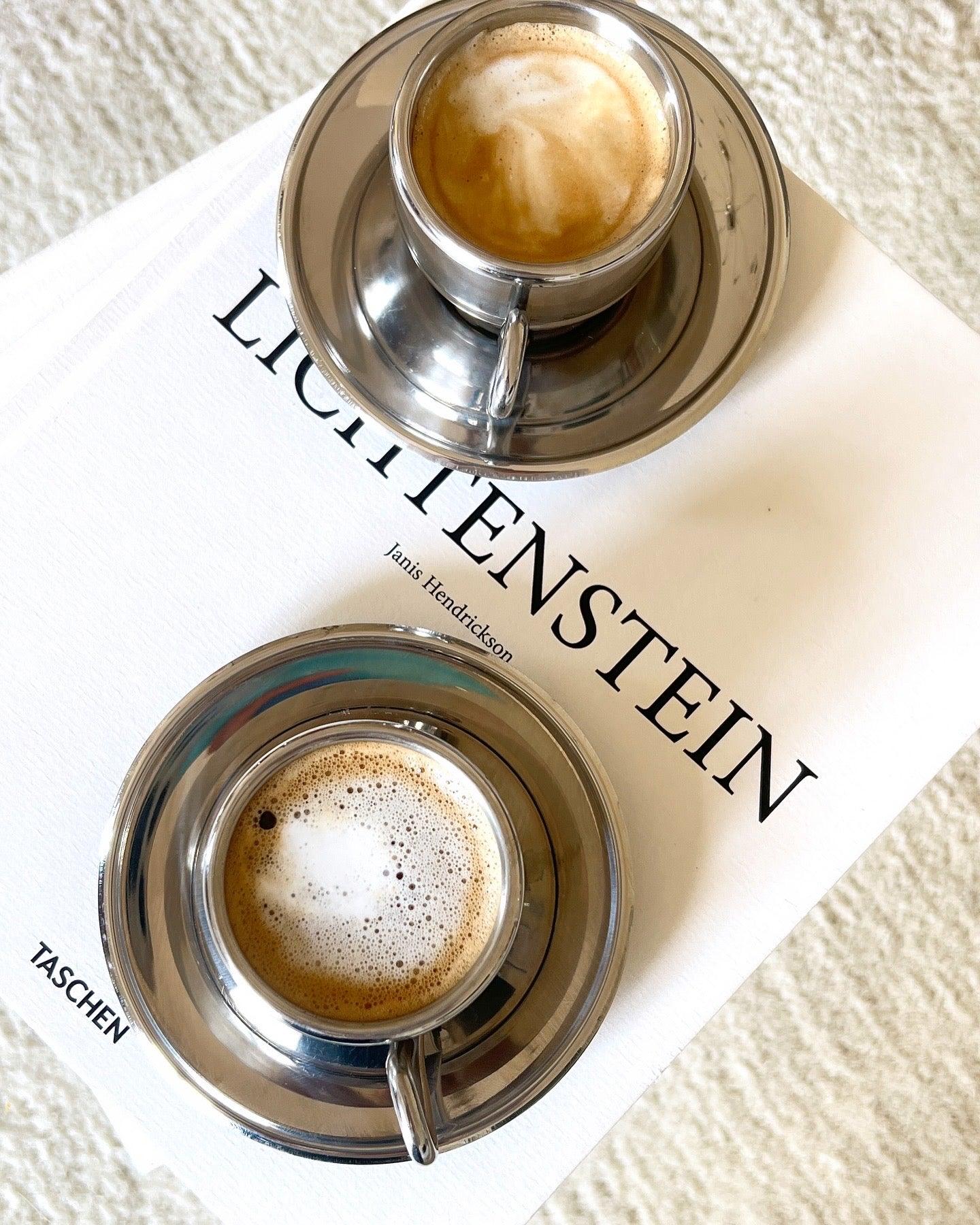 STAINLESS STEEL ESPRESSO CUPS & SAUCER I Farcal - L'Officina General Store