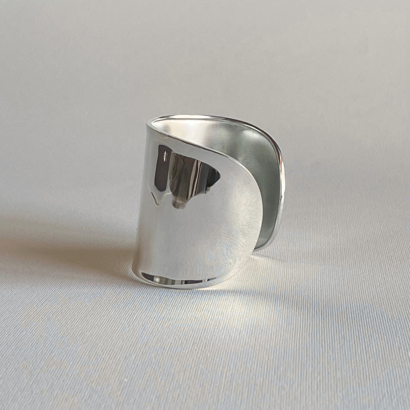 polished chrome effect silver jewelry